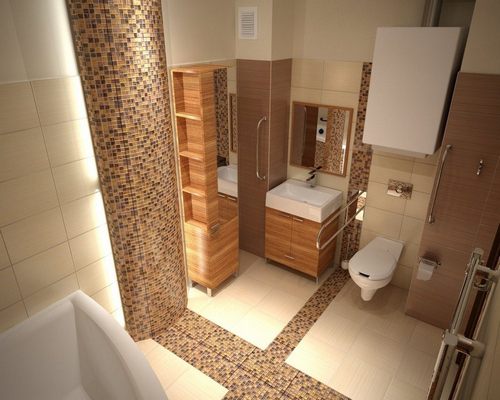 Отделка ванной комнаты мозаикой